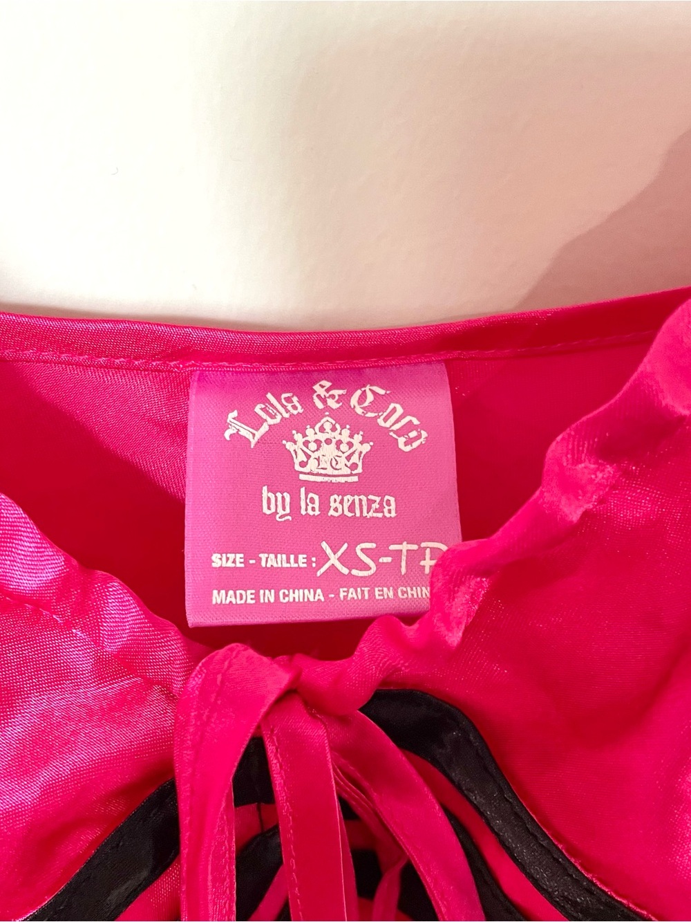 Vintage Y2K La Senza Baby Doll Satin Slip Dress Hot Pink Size XS - Picture 5 of 6